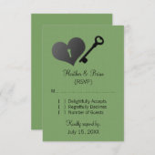 Kaart Groen hartslot en sleutelrespons (Voorkant / Achterkant)