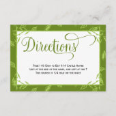 Kaart Groen verlaat land bruiloft (Voorkant)