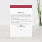 KAART Groene Tara - met verklaring en mantra (Achterkant)