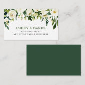 Kaart Groene witte Floral bruiloft register invoeg (Voorkant / Achterkant)