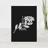 Kaart - Groet - Kaars en Bloem Grafisch (Voorkant)