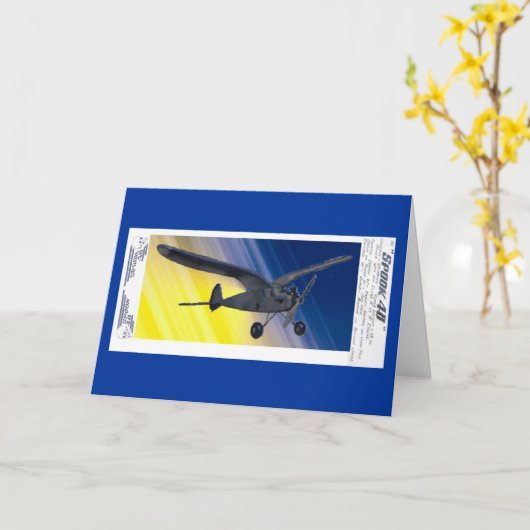 Kaart - Groet - Modelvliegtuig (Gele Bloem)