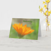Kaart - groet - Oranje Calendula (Gele Bloem)