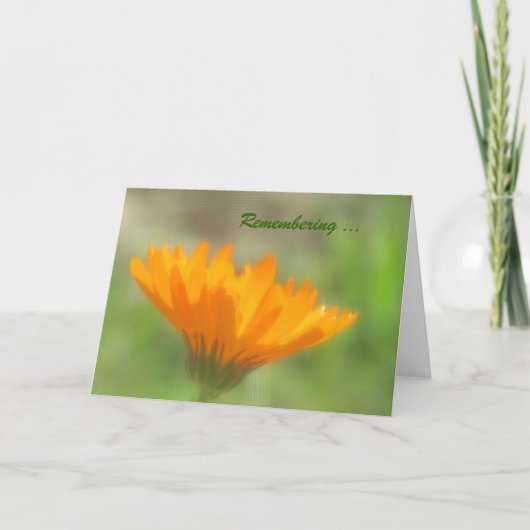 Kaart - groet - Oranje Calendula (Voorkant)