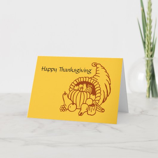 Kaart - Groet - Thanksgiving Hoorn des Overvloeds (Voorkant)
