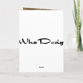 Kaart Groeten Zwart Dierenprint Evenement Foto (Achterkant)