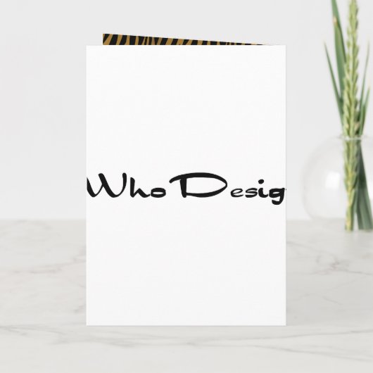 Kaart Groetjes Zwart Dier Print Event Foto (Achterkant)