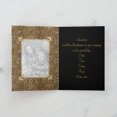 Kaart Groetjes Zwart Dier Print Event Foto (Binnen)