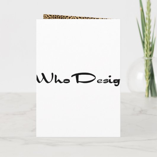 Kaart Groetjes Zwart Dier Print Event Foto (Achterkant)