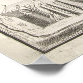  kaart Groningen Nederland (1594) Poster (Hoek)