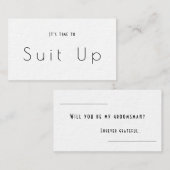 Kaart Groomsman-voorstel Visitekaartje (Voorkant / Achterkant)