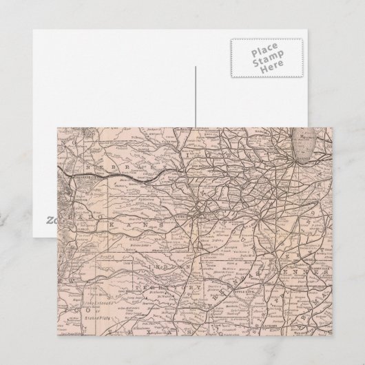 Kaart Grote Westerne Spoorweg van Canada (Voorkant / Achterkant)