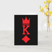 Kaart Halloween Costume, koning van diamanten (Gele Bloem)