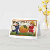 Kaart- Halloween Kaart (Gele Bloem)