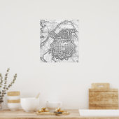 Kaart Hanau, 1636 Poster (Keuken)