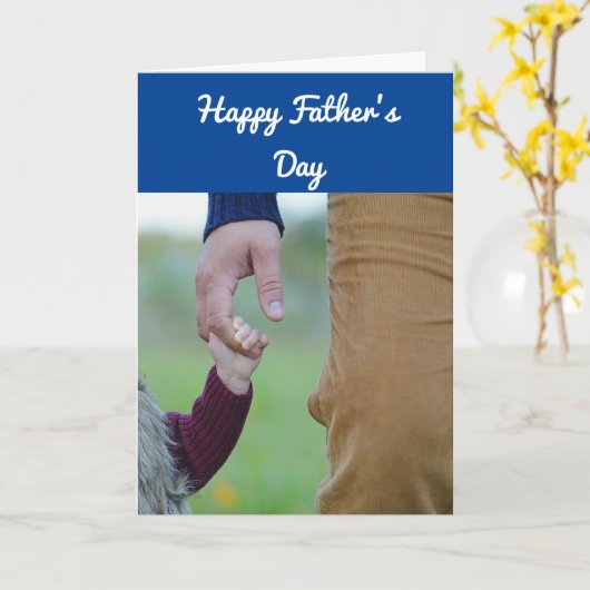 Kaart Hands Vaderdag vasthouden (Gele Bloem)