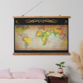 kaart hangend wandkleed (Slaapkamer)
