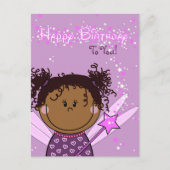 kaart - happy birthday - engeltje (Voorkant)