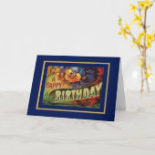 Kaart Happy Birthday Greetings (Gele Bloem)