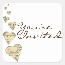  Kaart Hart Envelop Seal Stickers