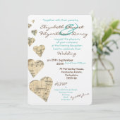 kaart Harten Avonduitnodiging (Staand voorkant)