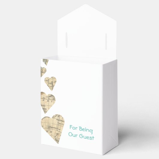  kaart Harten Favor Box Bedankdoosjes (Geopend)