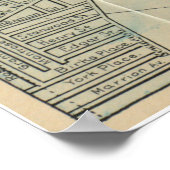  kaart Hartford Connecticut (1903) Poster (Hoek)