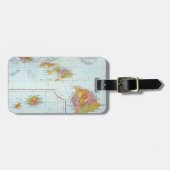 Kaart: Hawaii, 1905 Bagagelabel (Voorkant horizontaal)