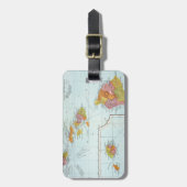 Kaart: Hawaii, 1905 Bagagelabel (Voorkant verticaal)