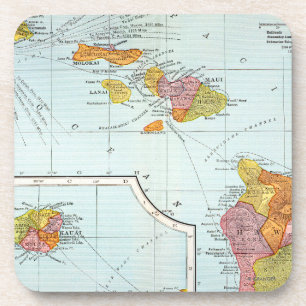 Kaart: Hawaii, 1905 Drankjes Onderzetter