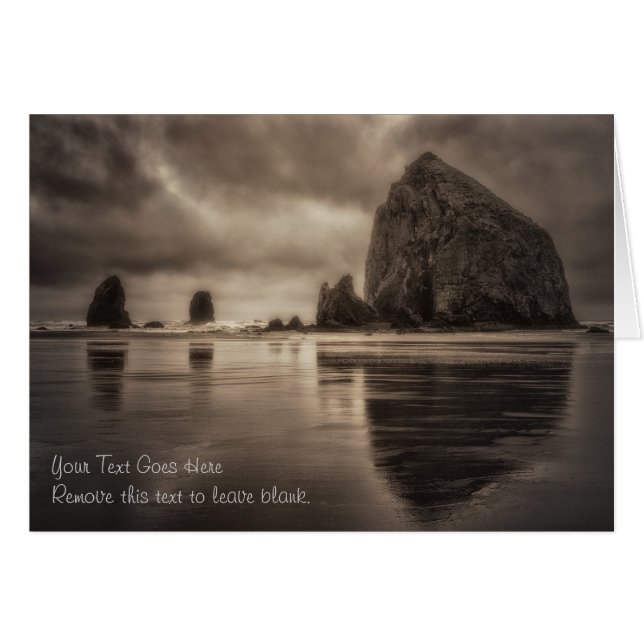 Kaart: Haystack Rock and Needles Toned (Voorkant Horizontaal)