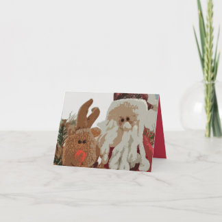 Kaart (HB) - Rudolph & Santa (Abstract)