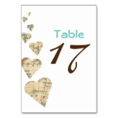  kaart Hearts Tabel Nummer (Achterkant)