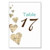  kaart Hearts Tabel Nummer (Voorkant)