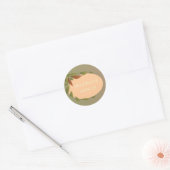 Kaart herfst leveer ronde sticker (Envelop)