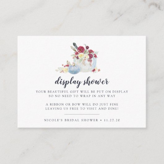 Kaart herfst pompoendisplay met behuizing (Voorkant)