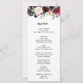 Kaart herfst Rustic Dazzling Burgundy Dinner Menu (Voorkant)