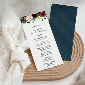 Kaart herfst Rustic Dazzling Burgundy Dinner Menu