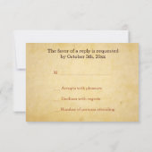 Kaart herfst Trees Wedding RSVP Response (Achterkant)