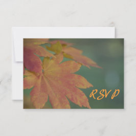 Kaart herfstkleuren bruiloft RSVP-respons
