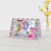 Kaart, het Begroeten - het Licht van Feeën Kaart (Gele Bloem)