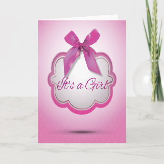 Kaart, het is een meisje. aankondiging