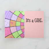 Kaart Het is een meisje Nieuwe Baby Aankondiging (Binnen)