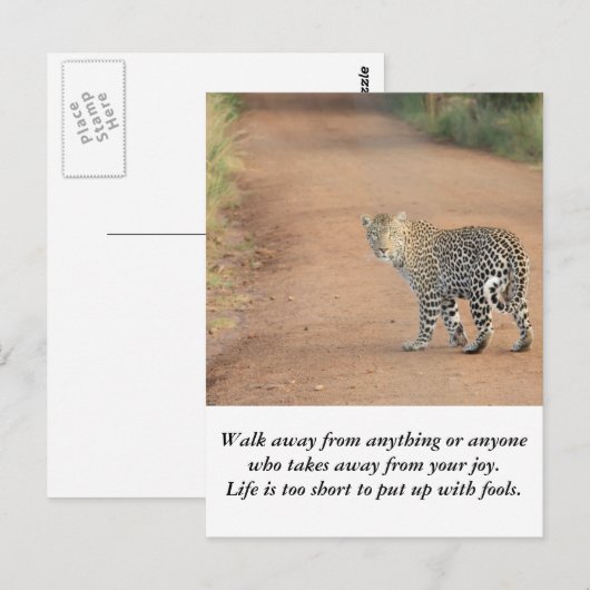 Kaart: Het leven is te kort Briefkaart (Voorkant / Achterkant)