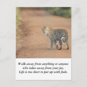 Kaart: Het leven is te kort Briefkaart (Voorkant)