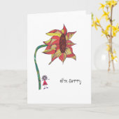 Kaart - Het spijt me met zonnebloem (Gele Bloem)