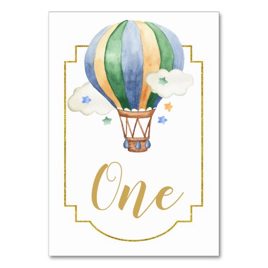  kaart Hete Luchtballon Baby shower (Achterkant)