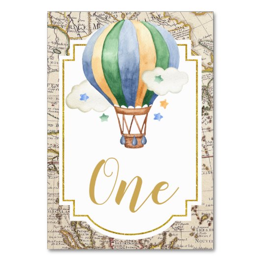  kaart Hete Luchtballon Baby shower (Voorkant)