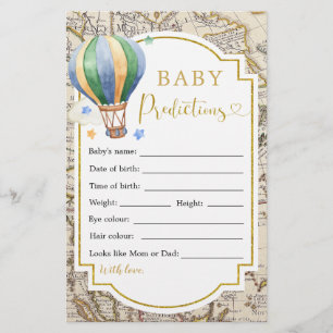  kaart Hete Luchtballon Baby Voorspellingen