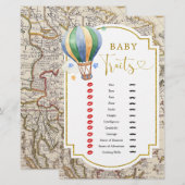  kaart Hete Luchtballon Douche Baby Kenmerken (Voorkant / Achterkant)